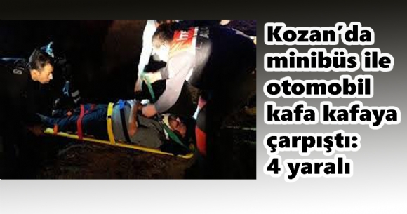 Kozan'da Trafik Kazası; 4 Yaralı